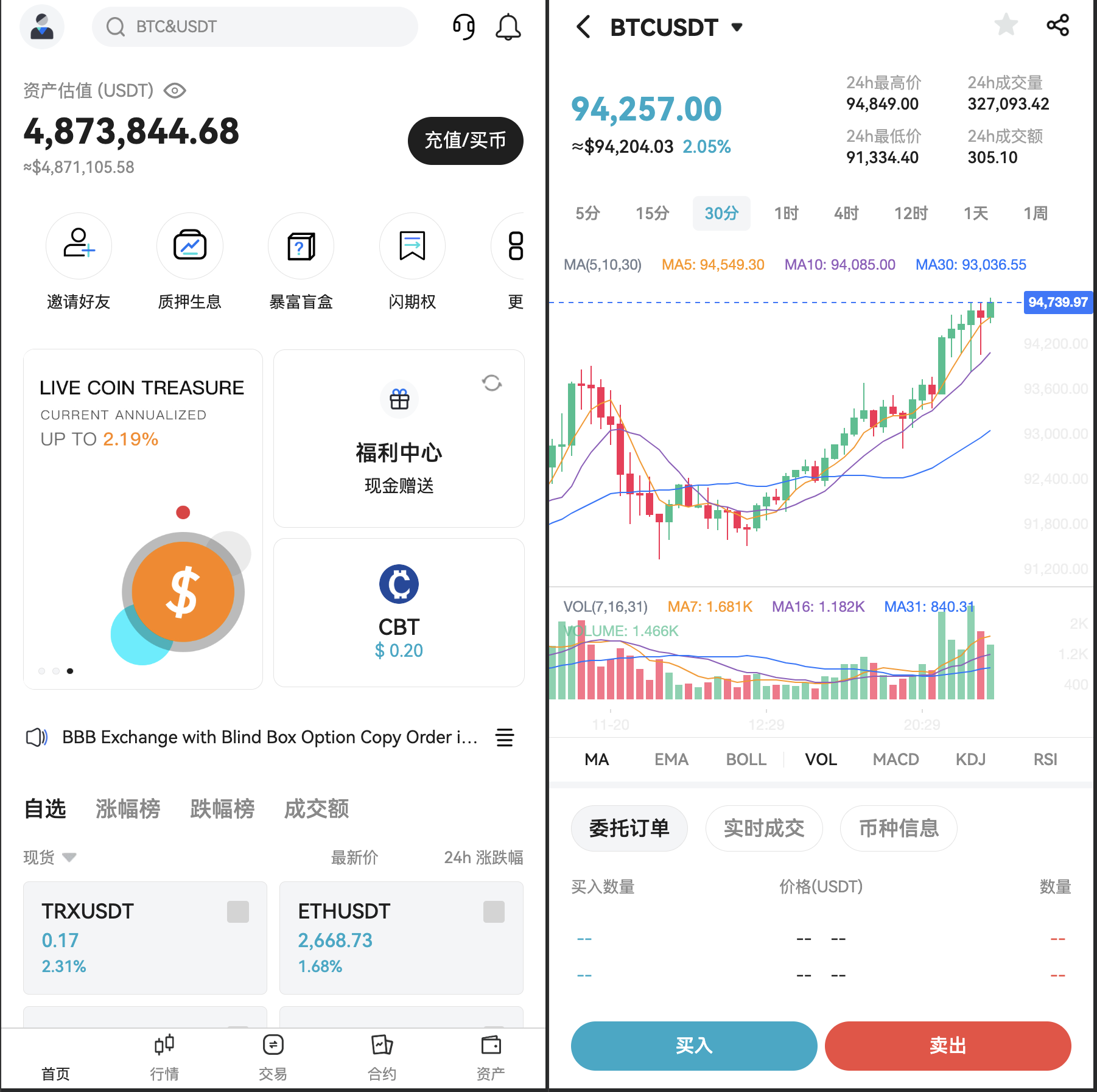 PHP区块链交易所源码/高端交易所源码/支持期权 盲盒 合约 外汇黄金 等等