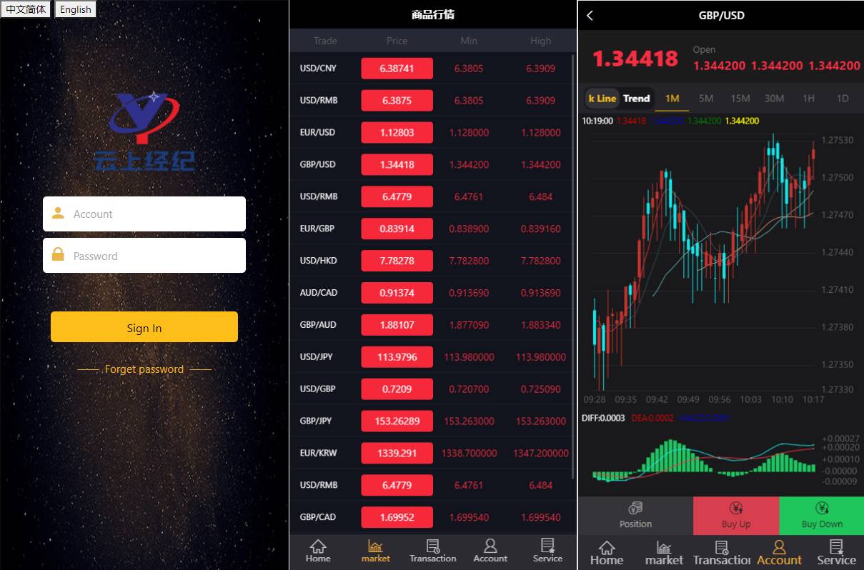 海外双语言微交易源码系统/微盘外汇/投资理财源码/虚拟币充值